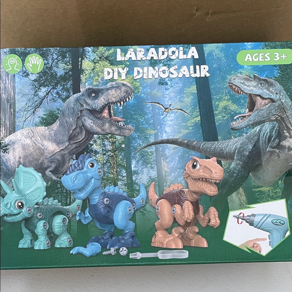 Dinosaur Building Set - Blue and Tan